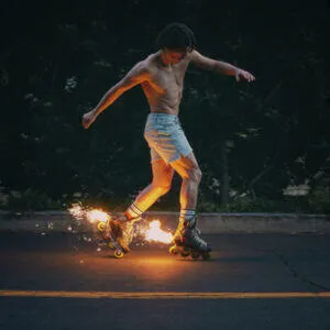 Fireworks & rollerblades